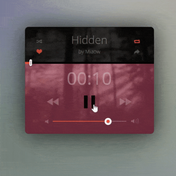 use html css and javascript to build your own music player.gif